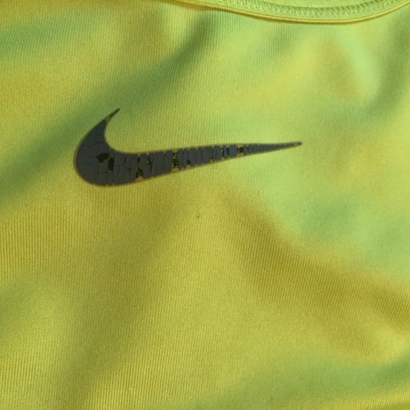 Nike Women's Dri-Fit Neon Yellow Sports Bra (Size Small) - Picture 7 of 9